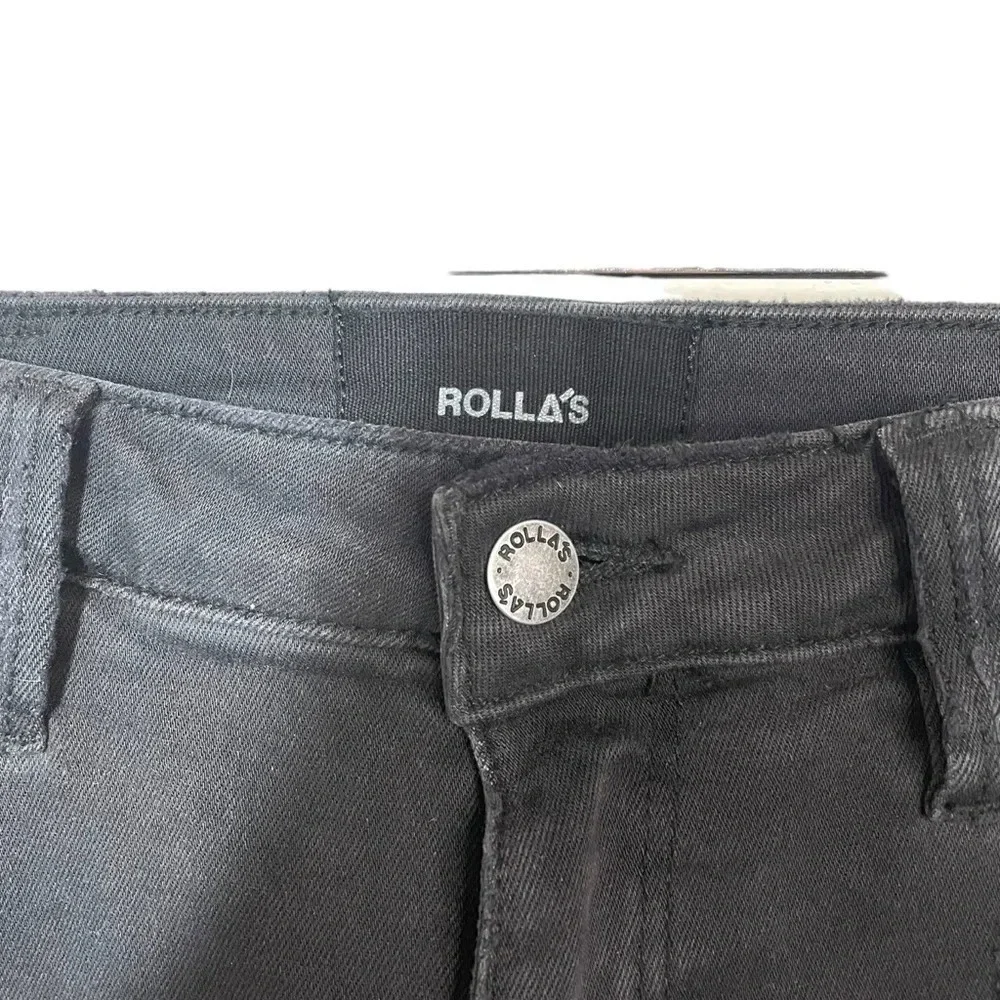 Rolla’s Stinger Slim Distressed Black Cropped Jeans Mens 32
